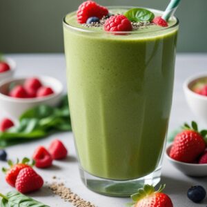 Green Berry Fusion Smoothie - High Protein - Easy Daily Kitchen