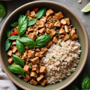 Savory Thai Basil Chicken Delight - Low Calorie - Easy Daily Kitchen