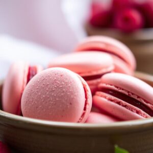 Elegant Raspberry Rose French Macarons - Vegetarian - Easy Daily Kitchen