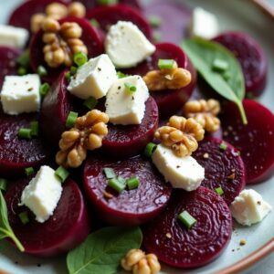 Autumn Harvest Beet and Chevre Salad - Vegetarian - Easy Daily Kitchen