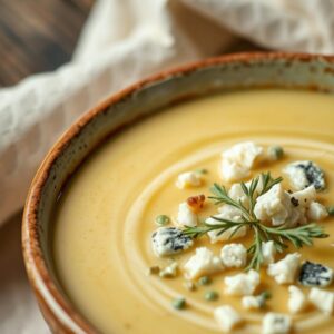 Gourmet Roasted Celery & Blue Cheese Soup - Vegetarian - Easy Daily Kitchen