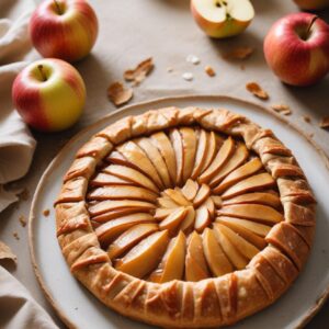 Rustic Salted Caramel Apple Galette - Vegetarian - Easy Daily Kitchen