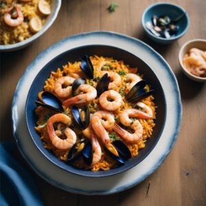 Spanish Style Seafood Paella - Low Lactose - Easy Daily Kitchen