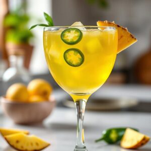 Fiery Pineapple Tropical Margarita - Vegetarian - Easy Daily Kitchen