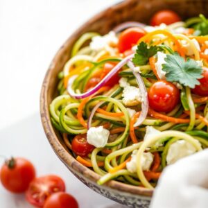 Citrus Zest Zucchini Ribbon Salad - Low Calorie - Easy Daily Kitchen