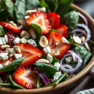 Spring Strawberry Spinach Delight - Vegetarian - Easy Daily Kitchen