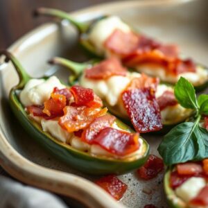 Spicy Cream Cheese and Bacon Jalapeño Poppers - Low Carb - Easy Daily Kitchen