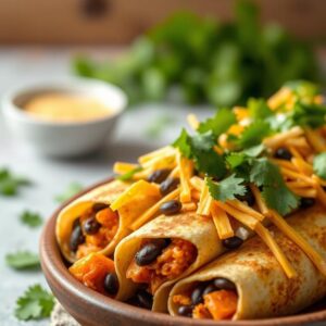 Zesty Sweet Potato and Black Bean Crunch Taquitos - Vegetarian - Easy Daily Kitchen