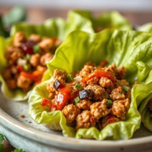 Savory Thai Chicken Lettuce Cups - Gluten Free - Easy Daily Kitchen