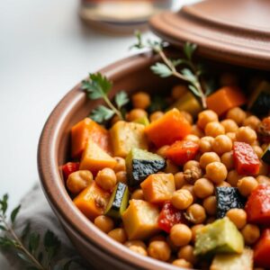 Moroccan Vegetable and Chickpea Tagine - Vegan - Easy Daily Kitchen