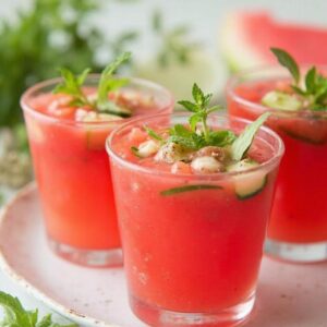 Refreshing Watermelon Gazpacho Shooters - Vegan - Easy Daily Kitchen