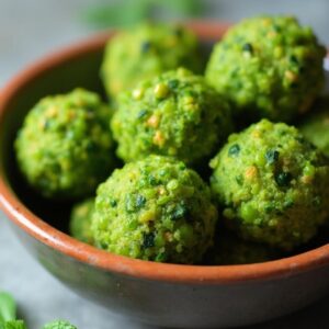 Green Minty Edamame Falafel Bites - Vegan - Easy Daily Kitchen
