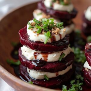 Gourmet Beetroot and Chevre Towers - Vegetarian - Easy Daily Kitchen