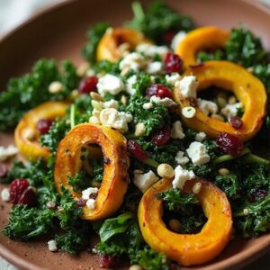 Harvest Delight Squash and Kale Salad - Vegetarian - Easy Daily Kitchen
