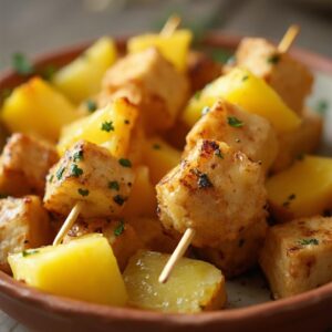 Tropical Smoked Tofu and Pineapple Skewers - Vegan - Easy Daily Kitchen