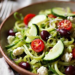 Mediterranean Zoodle Delight - Vegetarian - Easy Daily Kitchen